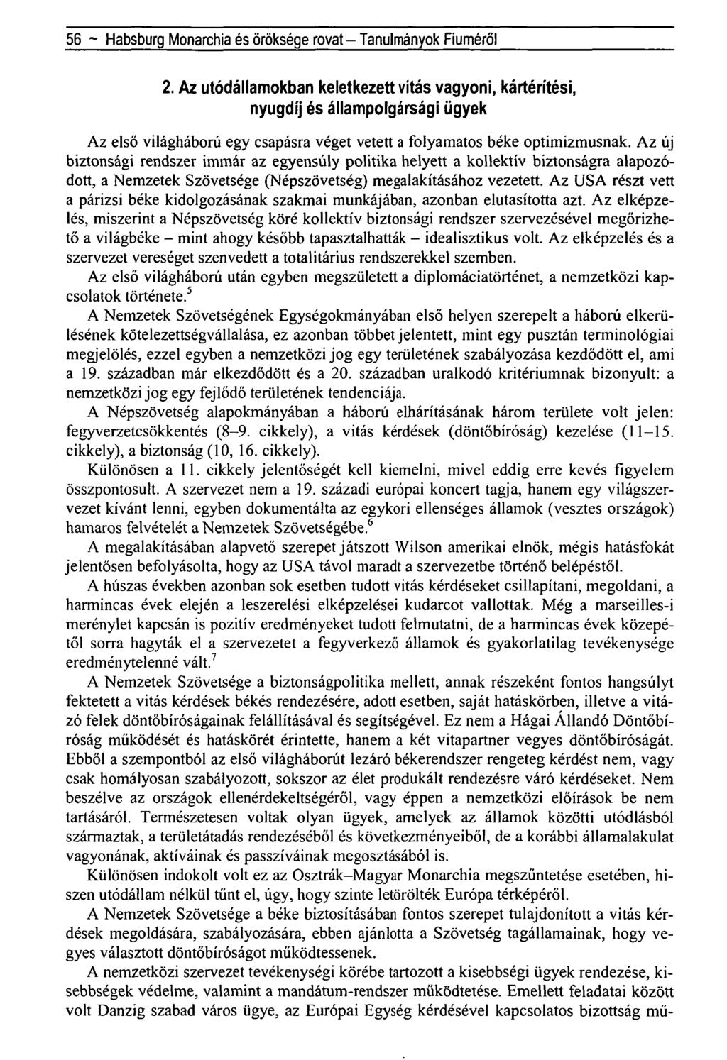 56 ~ Habsburg Monarchia és öröksége rovat - Tanulmányok Fiúméról 2.