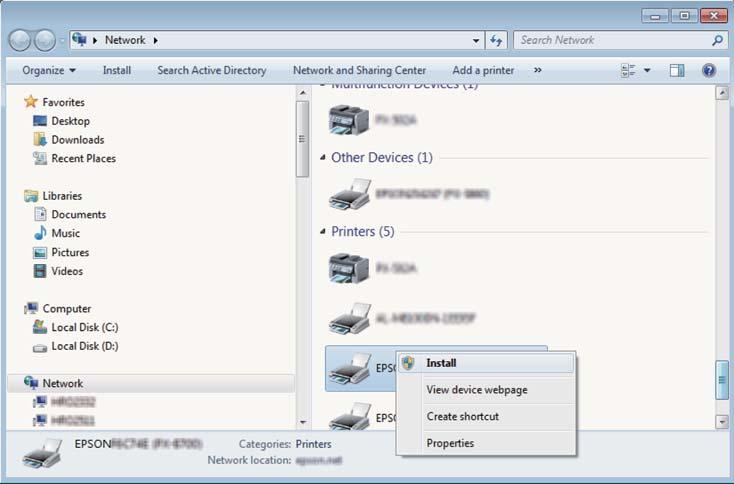 Lapolvasás WSD-port beállítása Ez a rész a WSD-port Windows 7/Windows Vista operációs rendszer esetén történő beállításának módját ismerteti. Windows 10/Windows 8.