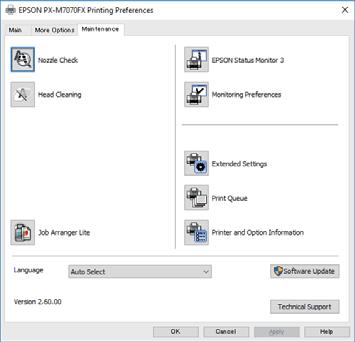 Problémamegoldás A nyomtató állapotának ellenőrzése a számítógépről (Windows) Kattintson a(z) Nyomtatási sor lehetőségre a nyomtató-illesztőprogram Karbantartás lapján, majd ellenőrizze a