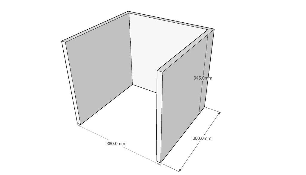 Parklóhely: Egyik ldalán nyittt kcka (362 x 379 x 345 mm) (+/- 5mm). A kcka belső mérete, ahva a rbtt kell elhelyezni (345 x 345 x 345 mm). A parklóhely színe fehér.