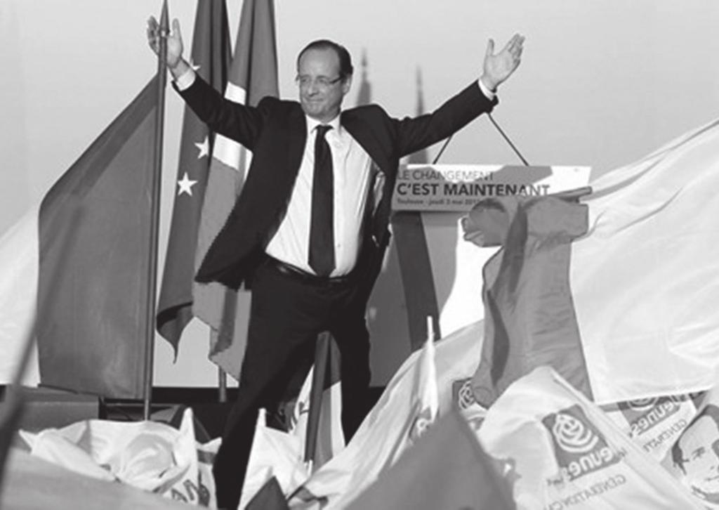 Annexe de photo No 9 : François Hollande Lors du premier tour des législatives, caractérisé par un taux de participation extrêmement faible (57%) les socialistes et ses alliés de gauche ont remporté