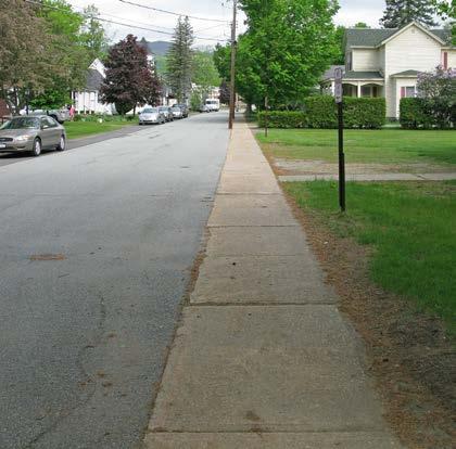 of Curb Cuts: 2 Residential 2 Non-residential Density of Curb Cuts: 39 per mile Notes: The existing crosswalks at the Court St intersection are in fairly good condition.