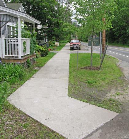 Street Name: River St (NY Rt 9N) Segment: mid-block to Woodruff Ln ID #: 10 Street Side: Even Length: 520 feet Width: <3 ft 3-6 ft >6 ft Surface Material: Concrete Asphalt Surface Condition: Poor
