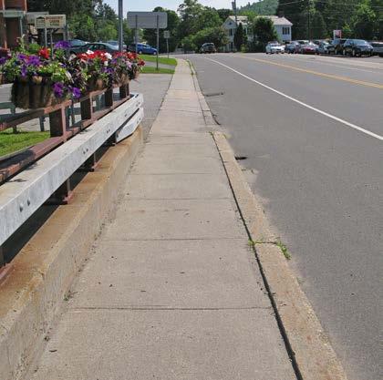 Street Name: Maple St (US Rt 9) Segment: mid-block to Water St ID #: 15 Street Side: Odd Length: 700 feet Width: <3 ft 3-6 ft >6 ft Surface Material: Concrete Asphalt Surface Condition: Poor Fair