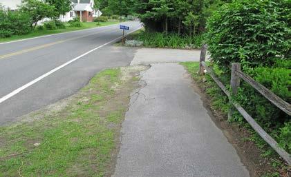 of Curb Cuts: 0 Residential 0 Non-residential Density of Curb Cuts: 0 per mile Notes: Sidewalk ends at driveway. There are no crosswalks at the Cross St / Water St intersection.