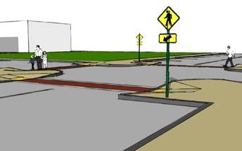 Looking south down Court Street with Park Street entering on the right and the shopping plaza parking lot to the