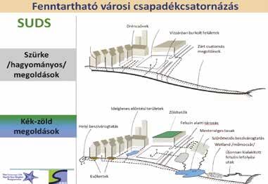 16 VÍZ ÉS TUDOMÁNY felületté alakítható a kiemelt zöldsáv besüllyesztésével és így a ráfolyás lehetőségének megteremtésével az útfelületekről.