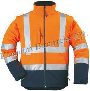 2) SOFTSHELL Hi-Viz 2/1 70630-34 sárga/sötétkék 70640-43 narancs/sötétkék három rétegből álló, 310 g/m 2 -es Softshell