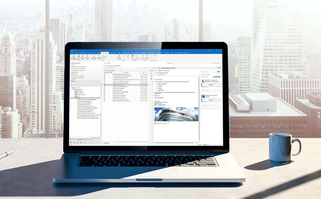 E-mailjeinek teljes integrációja az üzleti folyamatokba Adatvesztés elleni védelem Jogszabályoknak megfelelő archiválás és IT-megfelelőség A megoldás tökéletesen kapcsolódik a Microsoft Outlookhoz