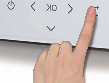 be/ki gomb kapcsolja be a LED-et) Intuitív interfész Az