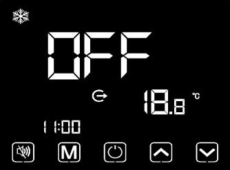 4.3. Egység KI/BE kapcsolása When there is no operation within 1 minute, it will display with half screen off Amikor a berendezés nem működik 1 percen belül, akkor