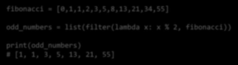 odd_numbers = list(filter(lambda x: x