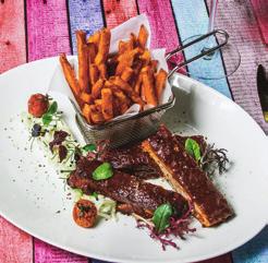 ribs sült édesburgonyával és angol