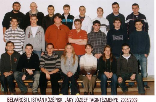 Osztályfőnök: Pencsné Mészáros Erzsébet Babud Imre, Bálint András, Besszer Tibor, Birizdó Csongor Attila, Demeter Balázs, Drusza István, Fogas László Dániel, Gáncs Dániel Ferenc, Győrfi Bence, Györke
