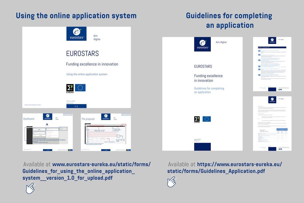 Application: links to additional info Available at https://www.eurostars-eureka.