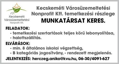 szám alatt. Kedves kecskemétiek!