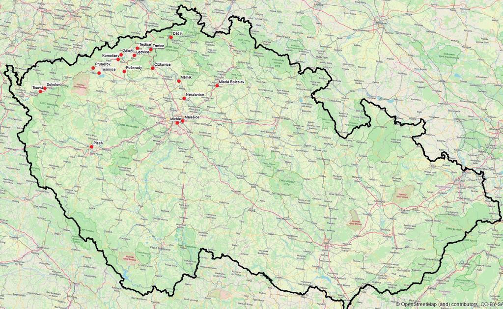 126 ORNIS HUNGARICA 2018. 26(2) Figure 4. Distribution of Peregrine Falcon pairs breeding in nest boxes on industrial buildings in 2016.