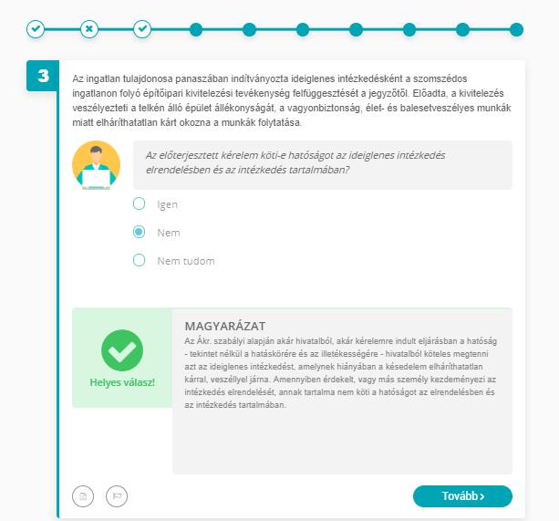 A magyarázat szükség esetén a