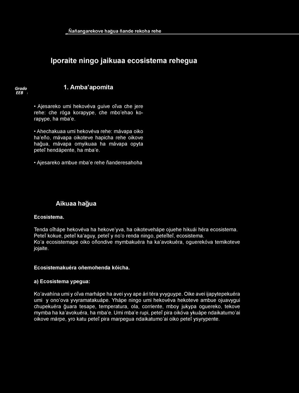 Ahechakuaa umi hekovéva rehe: mávapa oiko ha eño, mávapa oikoteve hapicha rehe oikove hagua, mávapa omyikuaa ha mávapa opyta petet hendápente, ha mba e.