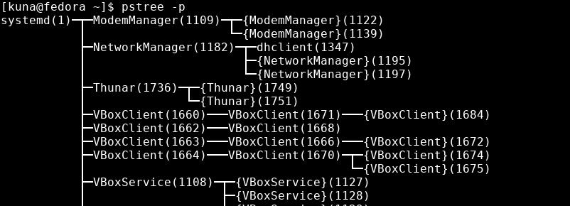 Az első valódi folyamat az init ill. az új rendszereken a systemd, amelynek azonosítója 1.