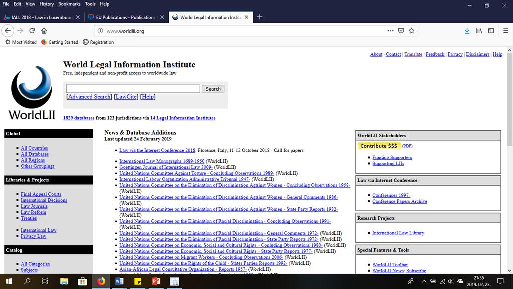 WORLD LEGAL INFORMATION