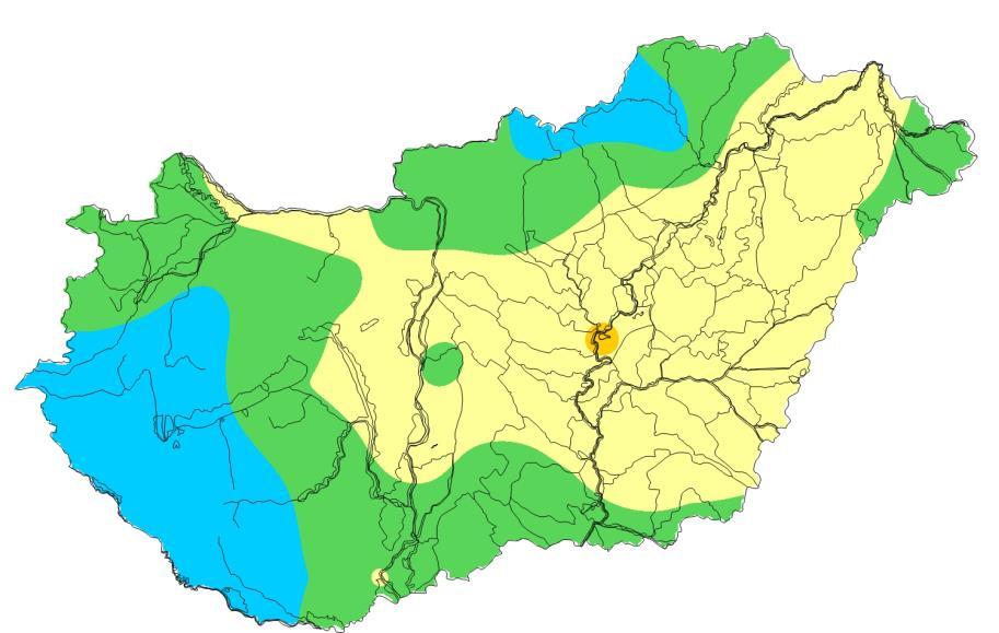 tűnik, a Dél-Alföld kivételével) alakulhat ki. Az ország többi része ebben az esetben aszálymentesnek ígérkezik.