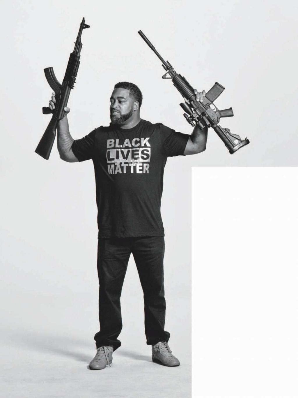 IN THEIR OWN WORDS With anar-15 slung across his shoulder, Mark Hughes, an activist and tax preparer, joined hundreds of protesters at a Black Lives Matter rally in downtown Dallas on July 7, 2016.