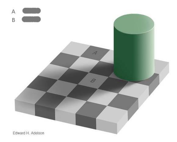 Az emberi látás (folytatás) Az agyi fázisban bonyolult képfeldolgozás, képmanipulálás. Nem azt látjuk, amit a szemünk érzékel gyakran azt, amit megszoktunk.