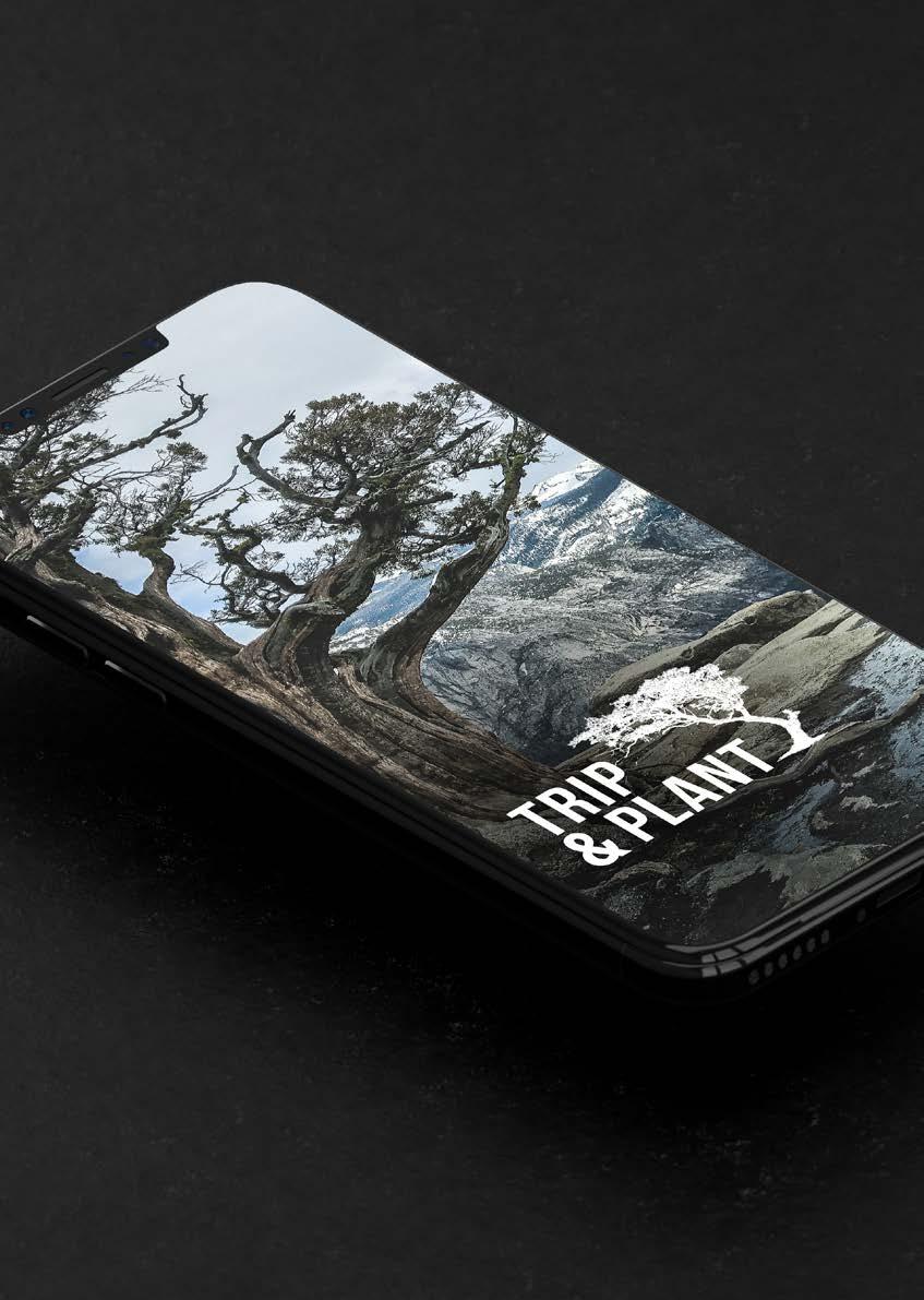 TRIP & PLANT app concept Ever thought about how big your ecological footprint is after