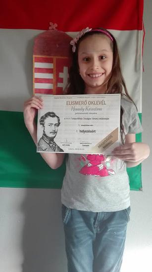 Szabó Réka (Tompa Mihály Alapiskola, Rimaszombat) 7 Emma Lili (Kármán József AI és Óvoda, Losonc), 3.