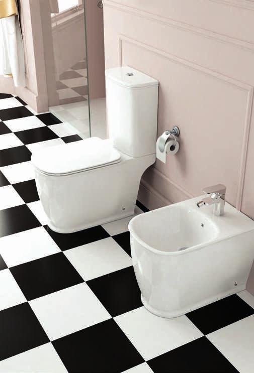 A klasszikus elegancia ötvözve a legmodernebb technológiákkal. Röviden így lehetne jellemezni a Charlton szanitercsaládot. A függesztett WC perem nélküli, úgynevezett RIMLESS kialakítású.