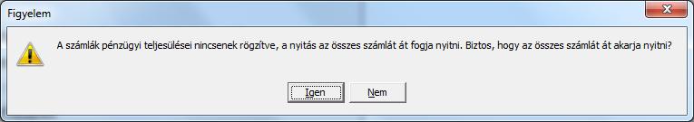 A program a nyitás során automatikusan felajánlja azokat az adatrészeket, amelyek használatban voltak, ezért a fenti ablakban automatikusan kiválasztottakon változtatni nem szükséges, illetve nem is