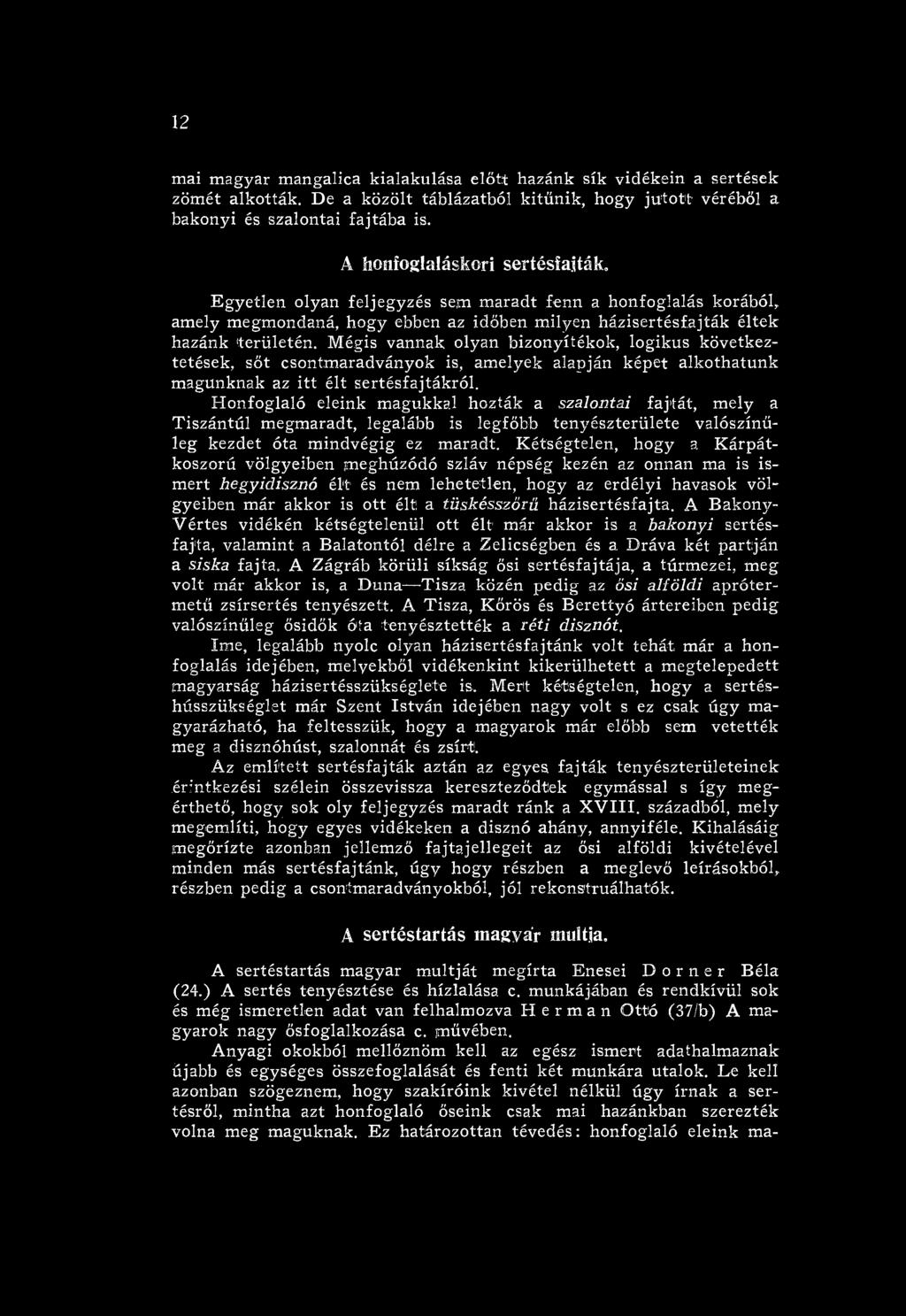 K étségtelen, hogy a K árp átkoszorú völgyeiben m eghúzódó szláv népség kezén az onnan ma is ism ert hegyidisznó élt és nem lehetetlen, hogy az erdélyi havasok völgyeiben m ár akkor is o tt élt a