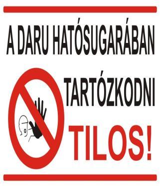 Munkavédelmileg fontos feliratok. Terhelési diagram értelmezése.