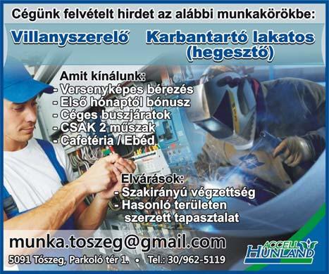 eszközök, télen meleg, nyáron hűvös munkahely.