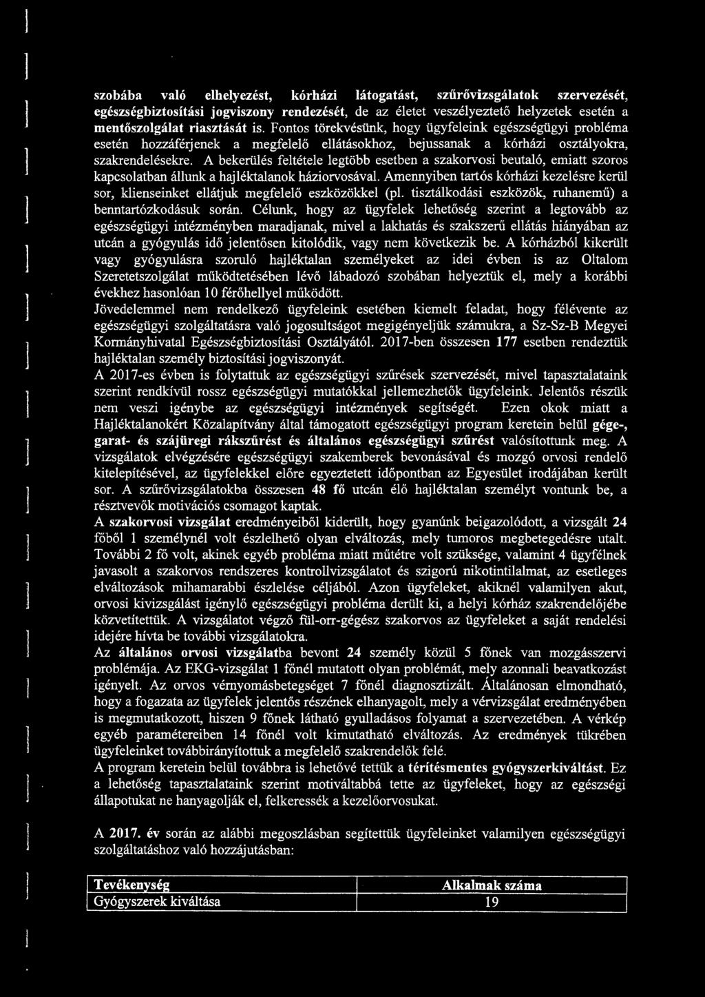 A bekerüés fetétee egtöbb esetben a szakorvosi beutaó, emiatt szoros kapcsoatban áunk a hajéktaanok háziorvosáva. Amennyiben tartós kórházi kezeésre kerü sor, kienseinket eátjuk megfeeő eszközökke (p.