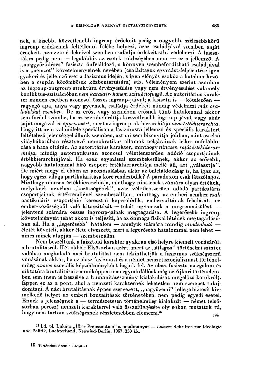 A KISPOLGÁR ADEKVÁT OSZTÁLYSZERVEZETE 495.