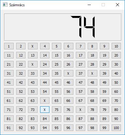 1.Feladat Készítsünk egy olyan alkalmazást, amely száz darab 1-től sorszámozott nyomógombot jelenít meg egy 10 10-es rácsban.
