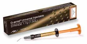 G-ænial Universal Injectable Ellenálló nanokompozit, minden osztályú kavitáshoz, egyszerűen kinyomható, radiopak, magas hajlítószilárdságú, kiváló esztétikumú ÚJDONSÁG CSOMAG ÁR G-ænial Universal