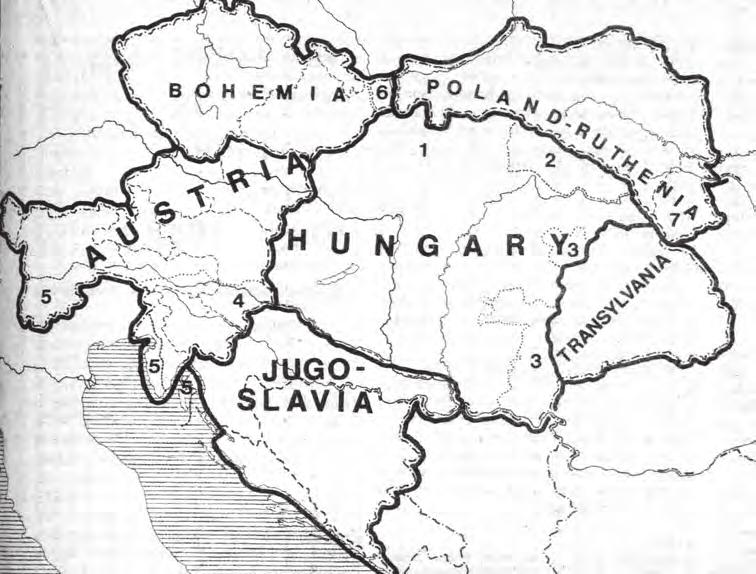 210 DR. DOBÓ ATTILA: A TRIANONI BÉKEDIKTÁTUM 19. térkép. Az Osztrák Magyar Monarchia átalakításának amerikai terve, 1918. májusáig Ádám Magda: Nagyhatalmak szorításában.