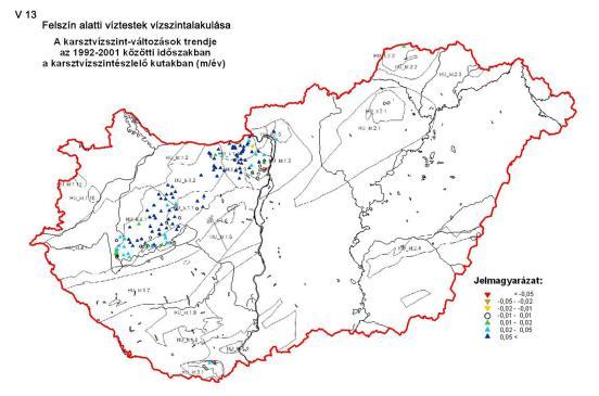 karsztvízszintek A karszt és termál porózus