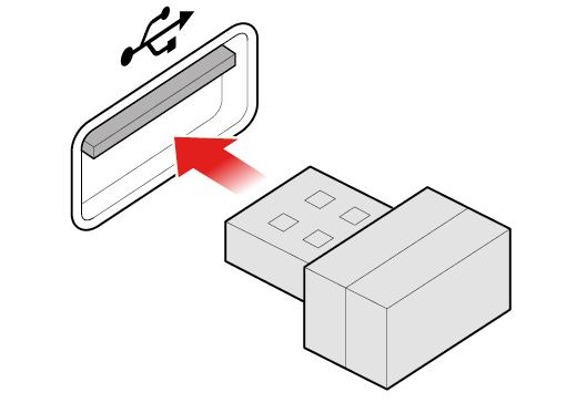 12. ábra USB-hardverkulcs USB-csatlakozóhoz történő csatlakoztatása 13.