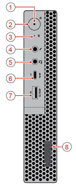 1. fejezet Áttekintés Ez a fejezet a számítógéppel kapcsolatos alapvető információkat tartalmazza. Elölnézet Megjegyzés: A számítógépmodell némiképp eltérhet az illusztráción láthatótól. 1.