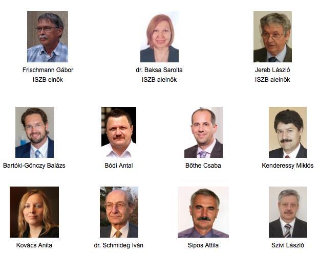 INFOKOMMUNIKÁCIÓS SZAKÉRTŐ BIZOTTSÁG (ISZB) HTE Elnökség 2 évente bízza meg az ISZB elnökségét és tagjait.