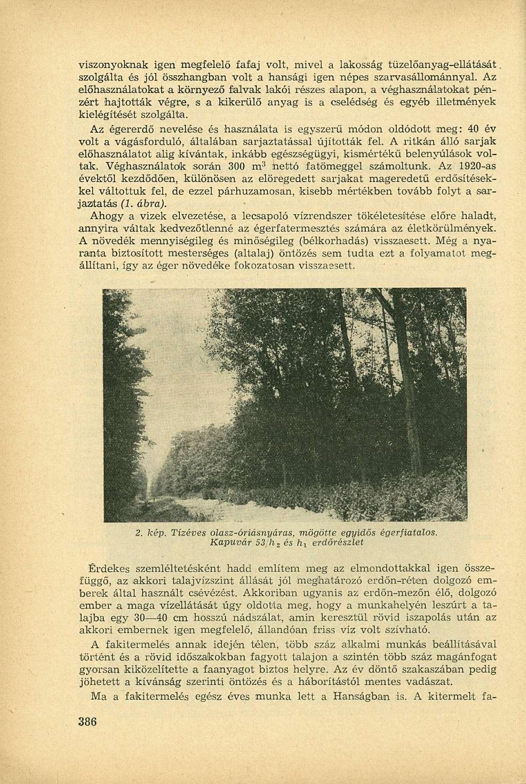 viszonyoknak igen megfelelő fafaj volt, mivel a lakosság tüzelőanyag-ellátását szolgálta és jól összhangban volt a hansági igen népes szarvasállománnyal.