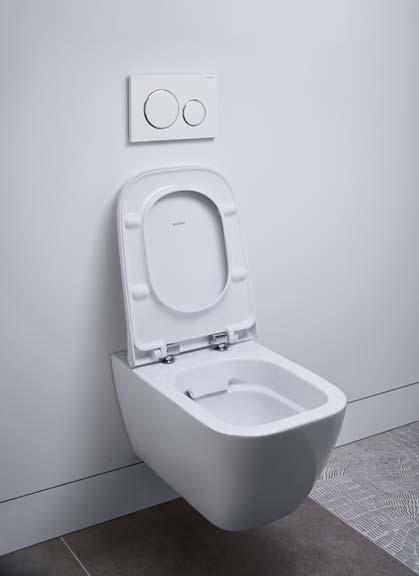 A WC-k és bidék kerámiájának lapos formája szorosan követi