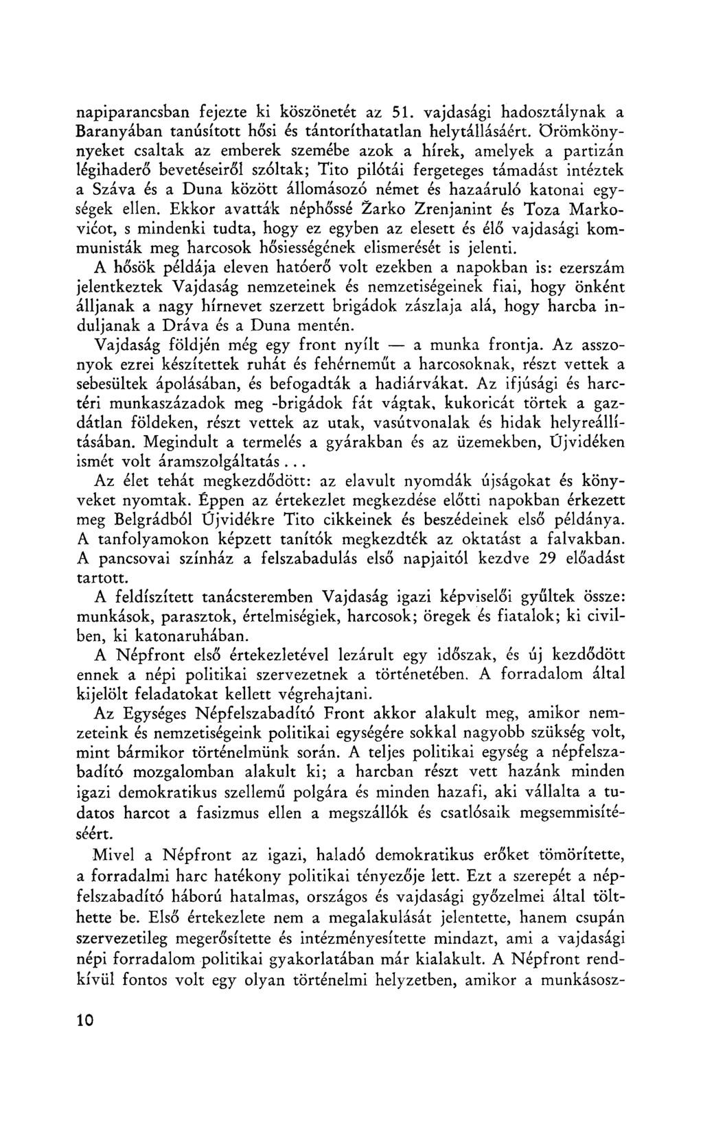 napiparancsban fejezte ki köszönetét az 51.