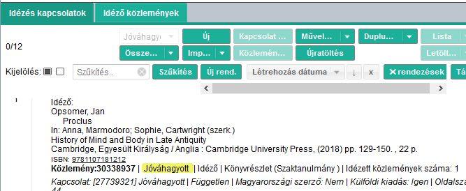 vs Idéző közlemények > új listát generált az idézőkből, meg kell