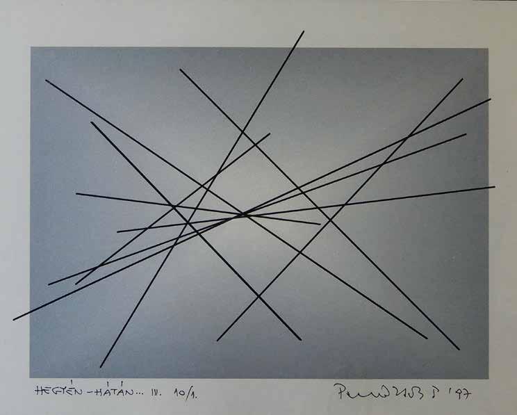 44. 45. 44. tétel Pethő Zsolt Lávafolyam 22x30 cm Szitanyomat, 10/1, papír Jelezve jobbra lent: Pethő Zsolt 97 Kikiáltási ár: 20.