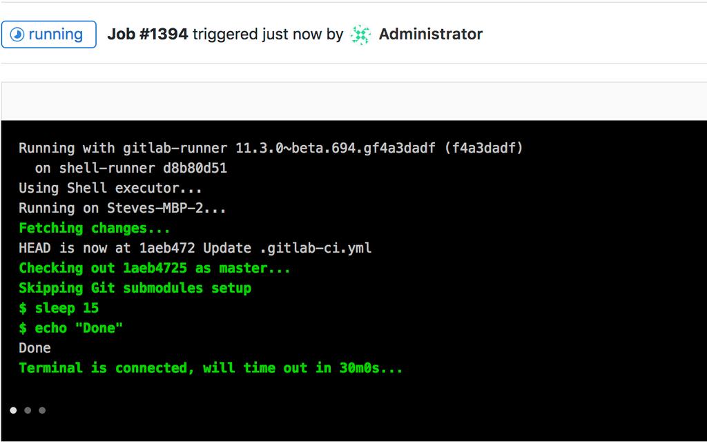 GitLab CI/CD: terminals A folyamatos integráció feladatainak végrehajtását